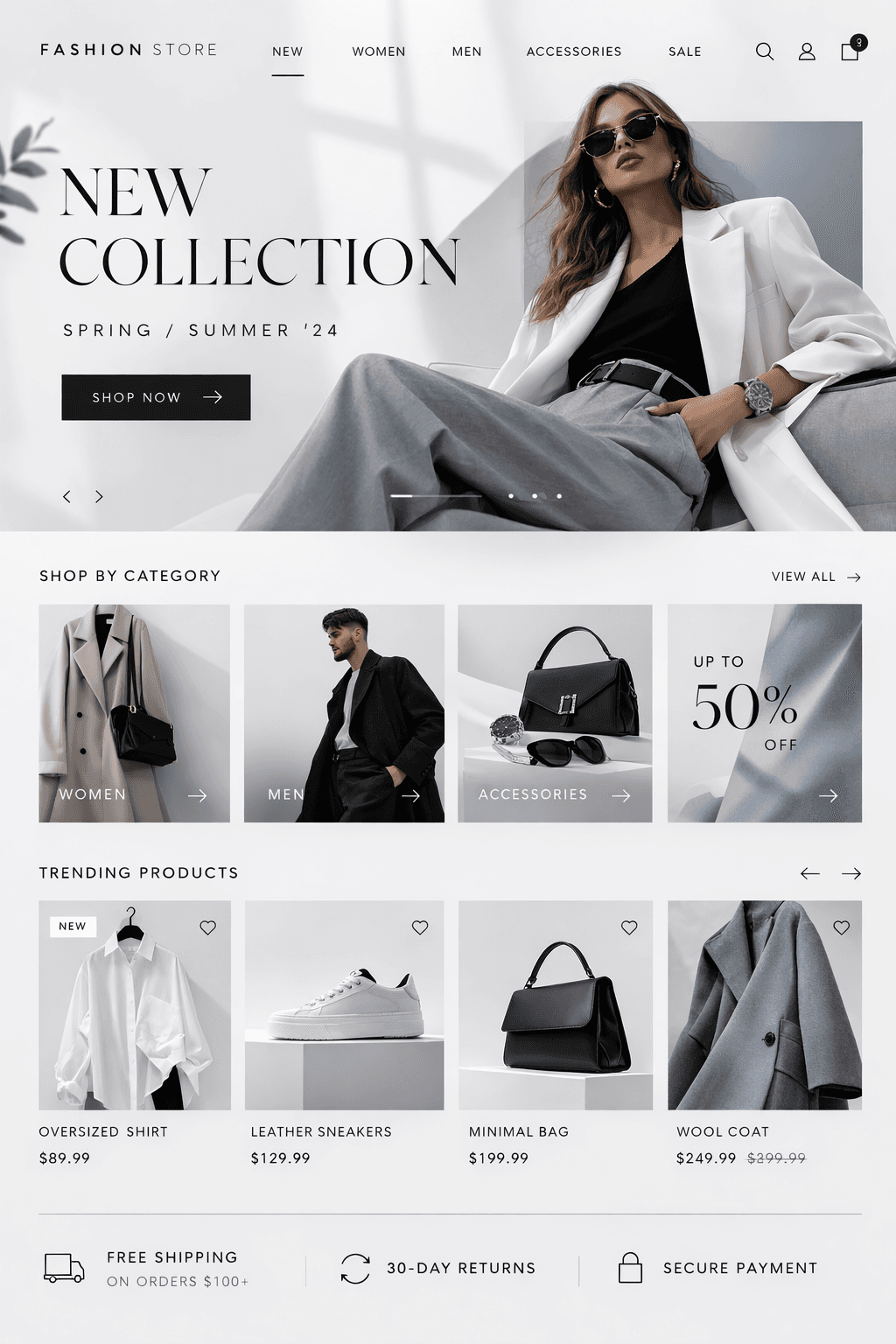 Online shops, fully set up